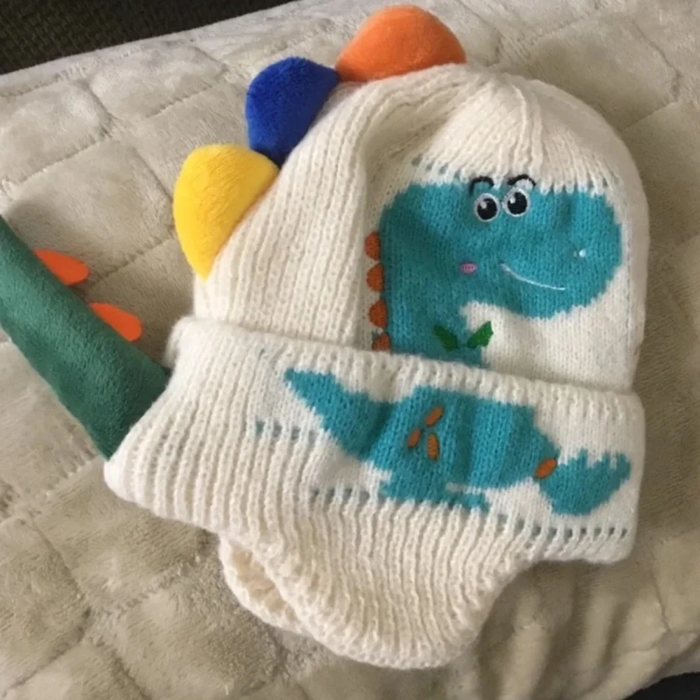 Dinosaur Insulated Winter Beanie Hat